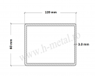 Teava rectangulara inox 120x60x3.0 mm 1